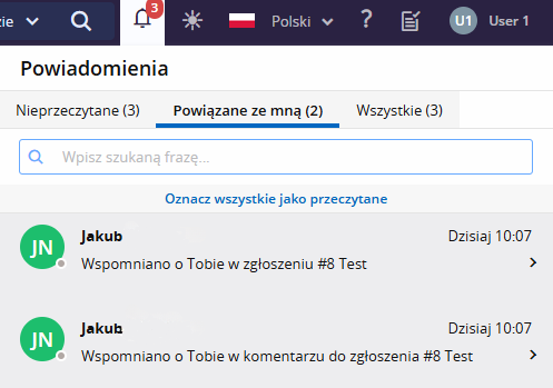 Statlook Web - powiadomienia o wzmiance o użytkowniku